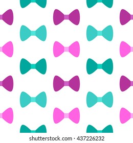 colored bows on white background. Vector illustration for your festive design