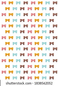 colored bows, vector illustration on a white background