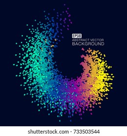 The colored box consists of an abstract background