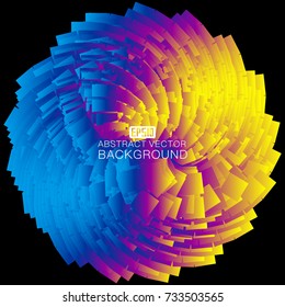 The colored box consists of an abstract background