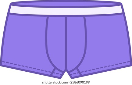 Colored Boxer Briefs Icon. Vector Illustration. Men's Underwear. Fashion and Clothing Concept