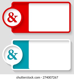 Colored boxes for your text and ampersand