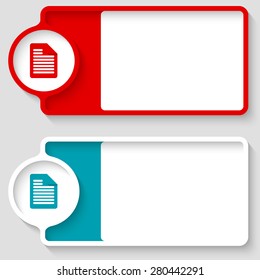 Colored boxes for your text and document icon