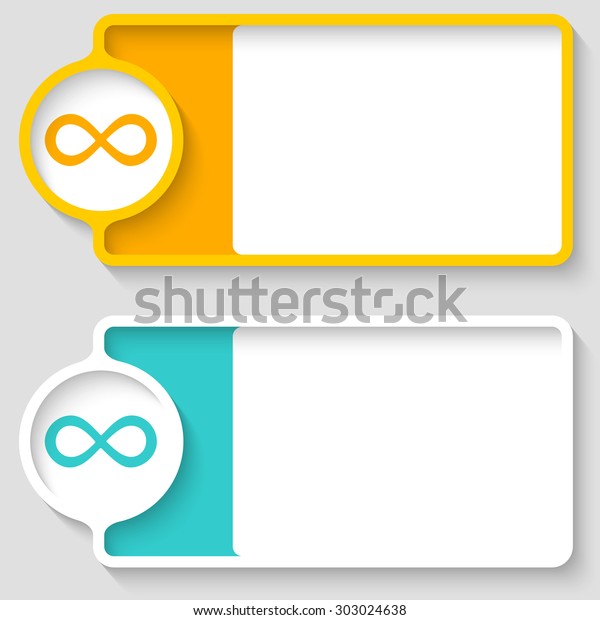 Colored Boxes Your Text Infinity Symbol Stock Vector (Royalty Free ...