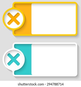 Colored boxes for your text and multiplication symbol