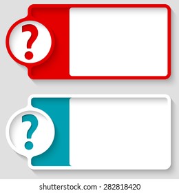 Colored boxes for your text and question mark