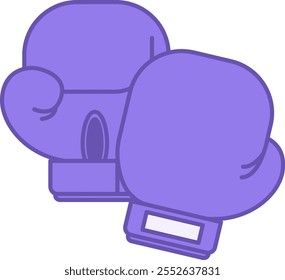 Colored Boxing Icon. Vector Illustration. Boxing Gloves. Sport Concept