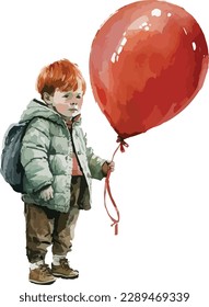 Vector de niño de color, impresión, ilustración