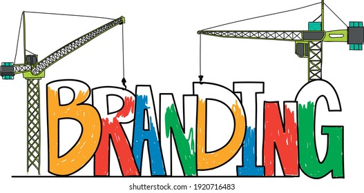 vector de marca coloreado, ilustración de logotipo