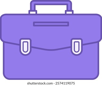 Colored Briefcase Icon. Vector Icon. Suitcase, Bag, Case, Briefcase. Office Concept