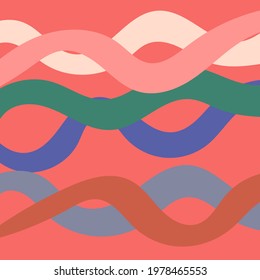 Colored bright background of geometric shapes, 70s retro style. Modern design for cover or web screensaver.