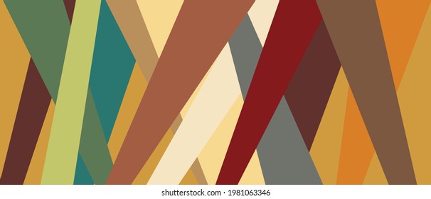 Fondo de formas geométricas con colores vivos, estilo retro de los años 70. Diseño moderno para salvapantallas de portada o web.