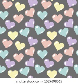 Colored bright hearts background.Vector image.