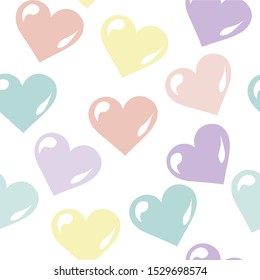 Colored bright hearts background.Vector image.