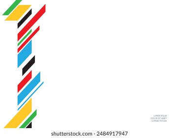 Colored bright lines. Geometric design.