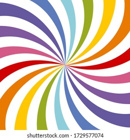 Colored bright rays vector carnival background. Circus themed sunlight. Holiday abstract retro vector background. Template for invitations, gifts, banners.