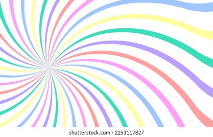 Colored bright rays vector carnival background. Twisted and distorted vector