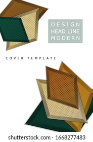 Colored bright rhombs with decorative perforation elements on a white background. Abstract modern geometric design. Hi-tech template for web page, banners, covers, fabric. Vector illustration
