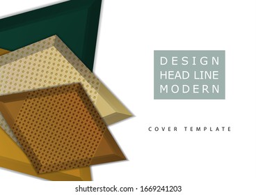 Colored bright rhombs with decorative perforation elements on a white background. Abstract modern geometric design. Hi-tech template for web page, banners, covers, fabric. Vector illustration