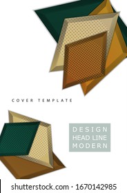 Colored bright rhombs with decorative perforation elements on a white background. Abstract modern geometric design. Hi-tech template for web page, banners, covers, fabric. Vector illustration