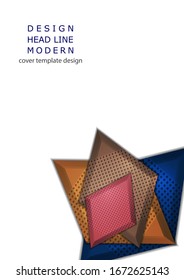 Rombos brillantes de colores con elementos decorativos perforados sobre un fondo blanco. Diseño geométrico moderno abstracto. Plantilla de alta tecnología para página web, banners, portadas, tela. Ilustración del vector