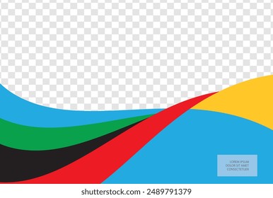 Colored bright waves. Background for photo design.