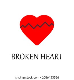 colored broken heart icon. Element of web icon for mobile concept and web apps. Detailed colored broken heart icon can be used for web and mobile. Premium icon on white background