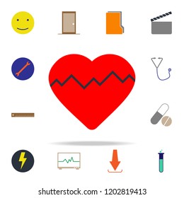 colored broken heart icon. web icons universal set for web and mobile