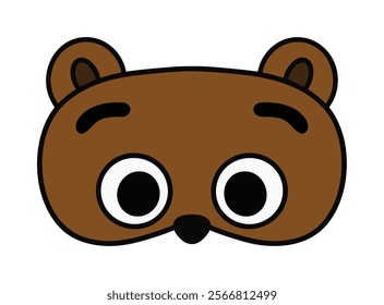 Colored Brown Bear Eye Mask