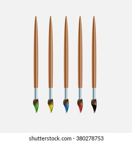 colored brush for drawing