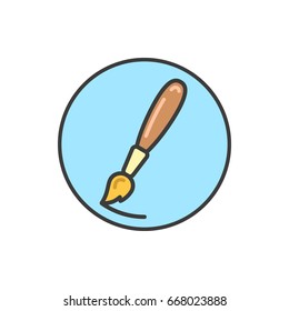 Colored brush icon