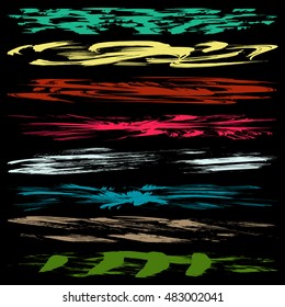 colored brush strokes a beautiful collection for design