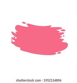 A colored brush that is painted as a text box. Isolated on white background