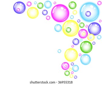 colored bubble splash