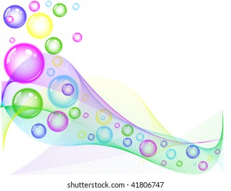 colored bubble splash