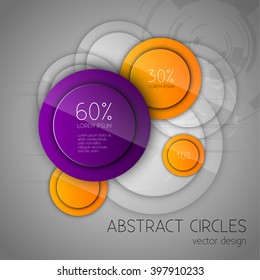 Colored bubbles as abstract infographic background.