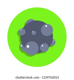 colored bubbles in green badge icon. Element of science and laboratory for mobile concept and web apps. Detailed bubbles icon