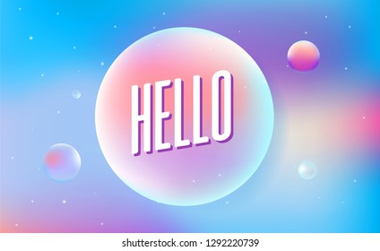 Colored bubbles with reflection set on background. vector