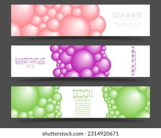 Colored bubbles. A set of colored backgrounds for websites, apps and social networks. Template for creative design, interior and decorations