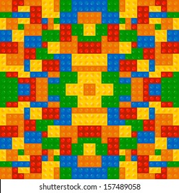 Colored Building Blocks Game Texture Background Vector