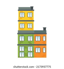 colored building urban icon isolated