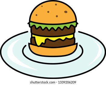 Colored burger icon for web or applications