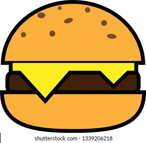 Colored burger icon for web or applications