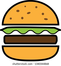 Colored burger icon for web or applications
