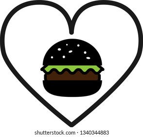 Colored burger icon for web or applications