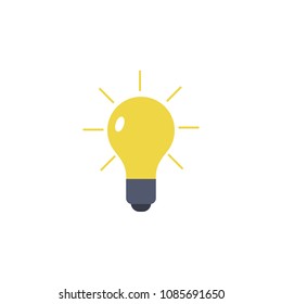colored a burning light bulb icon. Element of science and laboratory for mobile concept and web apps. Detailed a burning light bulb icon can be used for web and mobile on white background