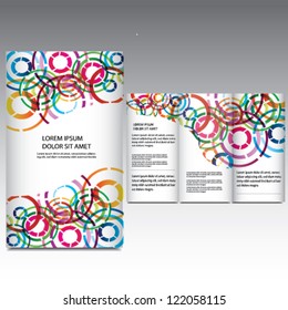 Colored Business Brochure and Card vector