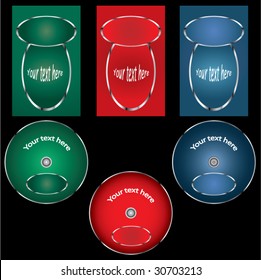 Colored business card with CD cover