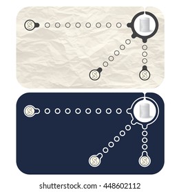Colored business cards with theme of fund raising
