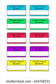 colored business cards vector